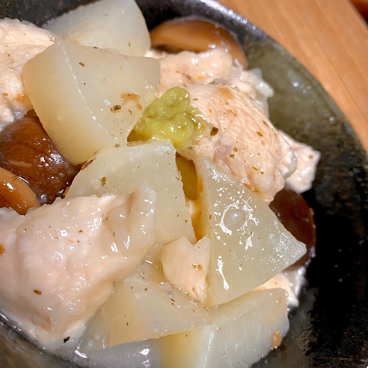 大根とむね肉の治部煮~梅仕立て~